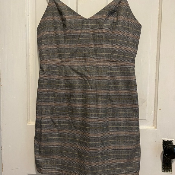 Forever 21 Plaid Sheath Dress Sweetheart Neckline M - Picture 1 of 4